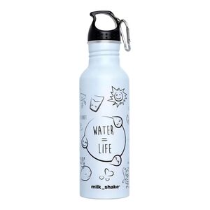 Light Blue Water Bottle with Carabiner